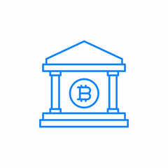 cryptocurrency banking icon sign vector