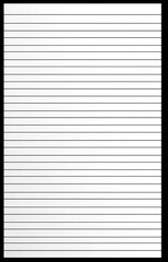 clean lined paper sheet