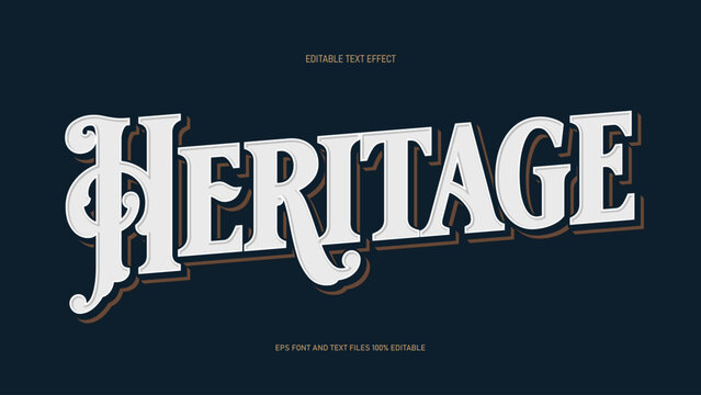 Heritage text effect victorian style