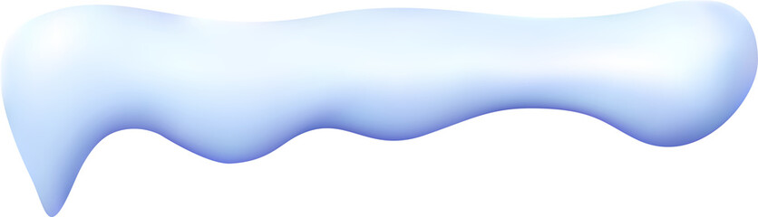 Realistic snow caps drifts element.