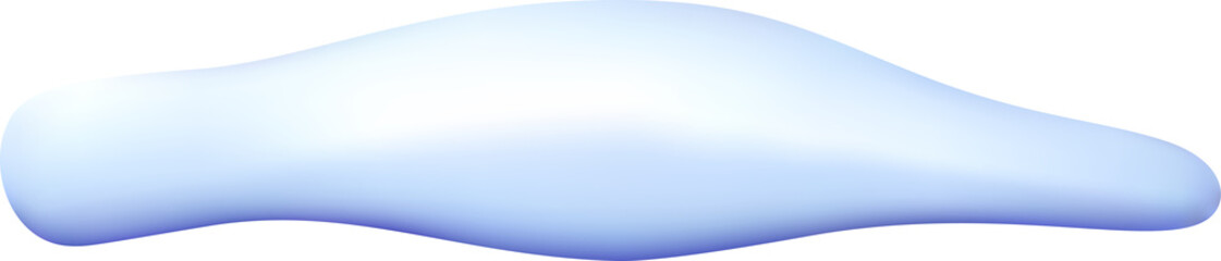 Realistic snow caps drifts symbol.