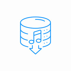 music server download icon sign vector