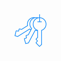 property keys icon sign vector