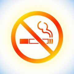 No smoking sign icon symbol prohibition warning isolated illustration