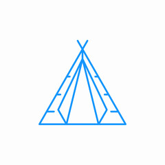 pyramide tent icon sign vector