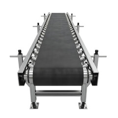 Industrial conveyor belt system moving goods efficiently for seamless production and logistics operations.