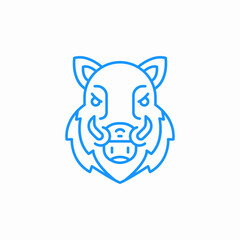 wild boar head icon sign vector