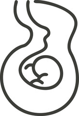Minimalist pregnant woman and baby silhouette