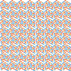 Colorful Abstract Geometric Interlocking Triangle Seamless Pattern.