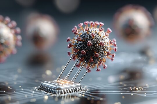 A tiny biosensor detecting COVID-19 viruses on a pinhead 