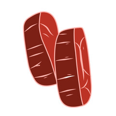 raw meat vector illustration