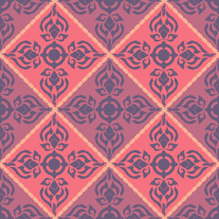 Collection of vector designs inspired by traditional Thai temple art and silk patterns. Includes seamless borders, square frame, and repeating motifs for versatile digital and print projects.