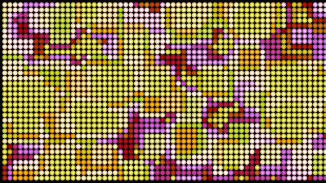 Gradient flickering dots animation on black background. Seamless motion- Futuristic digital background for technology. Data and technology background looping. Digital halftone dots seamless loop.