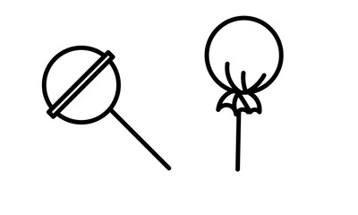 lollipop icon isolated on white background