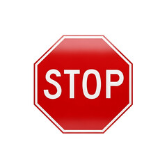 A red, octagonal sign featuring the word "STOP" in white text, isolated against a black background