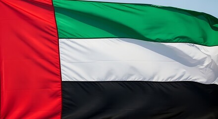 Obraz premium United Arab Emirates Flag Symbol of National Pride and Identity