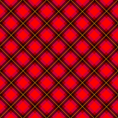Modern diagonal red and magenta tartan plaid pattern with bold geometric style