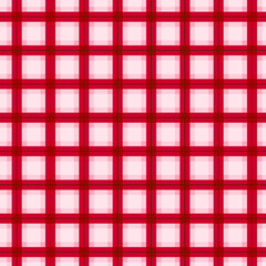 Soft tartan check pattern with red and white intersecting lines on a light background