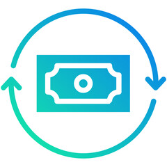 cash flow gradient fill icon
