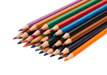 Vibrant colored pencils ready for creative projects
