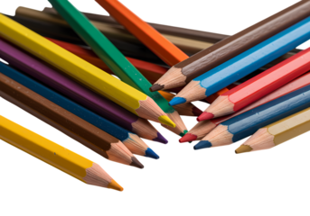 Vibrant colored pencils ready for creative projects
