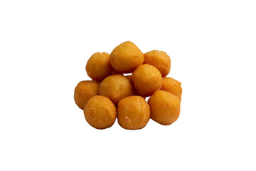 Cheese balls. Transparent.
