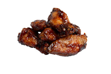 Fried wings. Transparent.