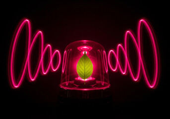 Environmental Warning Alarm with Green Leaf Alert System