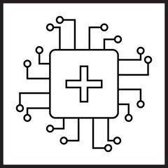 Biotech Chip icon desigbn