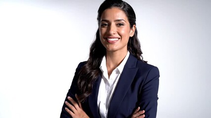 19_Portrait at camera smiling latin female studying student professional it specialist working at laptop computer sitting at desk in modern office Cheerful young woman employee using pc for 17774293 1 - Powered by Adobe