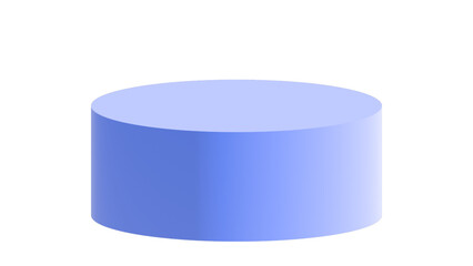 A simple blue cylinder isolated on a transparent background