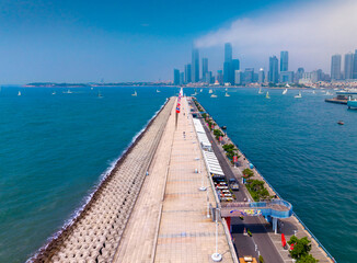 Obraz premium Qingdao Olympic Sailing Center Lighthouse, China