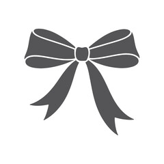 Elegant Black Ribbon Bow, Vector Silhouette, Minimal, Decorative, holiday decoration, Gift Wrapping Designs, Stylish, Graphic Design, Classic, Designers, Vector Icons, Simple Ribbon Bow, symbols,