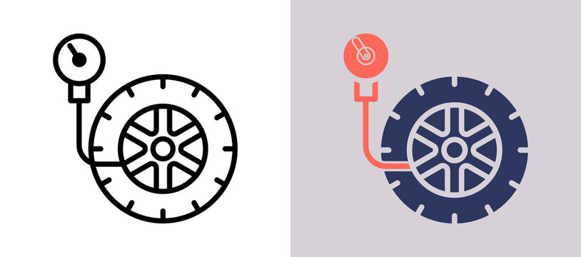 Tire Pressure whitegrey icon