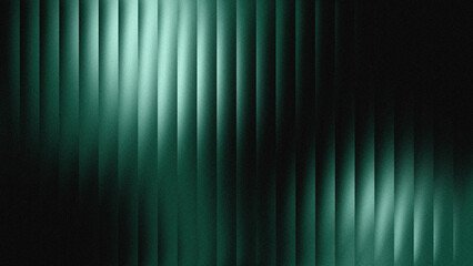 Glass effect green gradient background on black background with evenly distributed noise grains on the surface