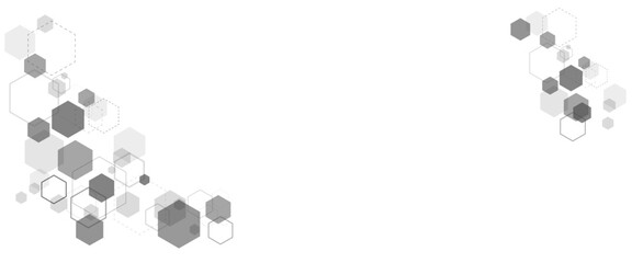 Geometric abstract background with green hexagons.