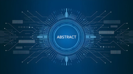 Obraz premium Spiral background of digital fractal technology