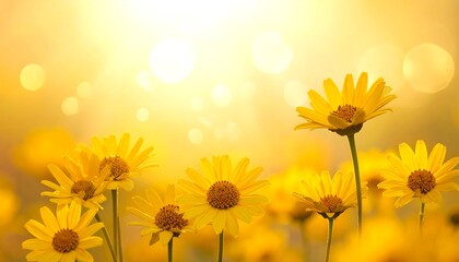 Golden Daisies in a Sunlit Meadow - A Floral Dream.