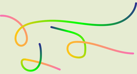 Abstract flowing colorful lines on a light background