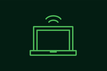 wireless internet illustration in flat style design. Vector illustration.	
