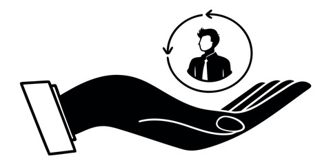 Nurturing professional growth with care, a helping hand for talent development, modern recruitment, and team support showing new opportunities unfolding