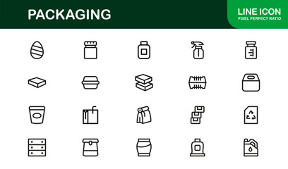 Packaging Icon representing product wrapping, shipment preparation, and secure delivery solutions