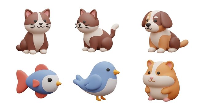 3D Rendered Digital Technology Icons Collection Internet, Cloud Computing, Networking, and Desktop Peripherals