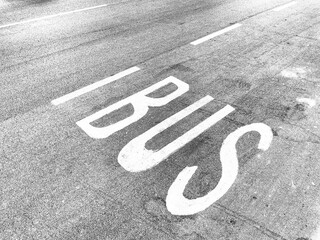 Street sign for the bus stop