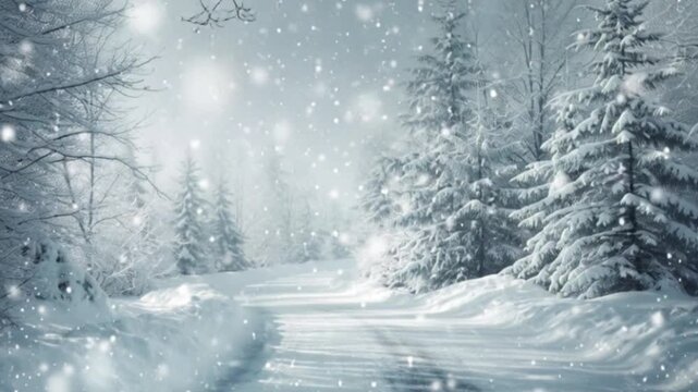 Snow winter background