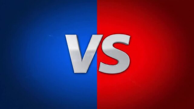 Dramatic split background with bold 'VS' symbolizing competition and opposition