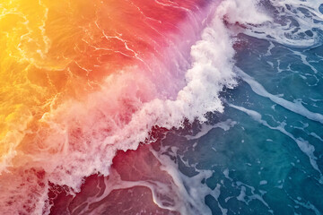 Wave colors abstract ocean swirl with vibrant hues