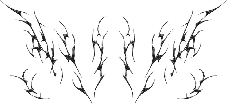 3d chrome metal of y2k tribal sigilism heart tatto. Flame shape in liquid mercury. 3d illustration of abstract neo tribal cyber sigil metallic melted modern burn form, design element. 3D Illustration