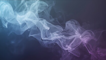 Wisps of colorful smoke swirling against a dark background