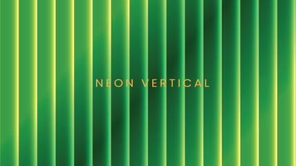 Abstract neon green vertical lines pattern isolated on white background